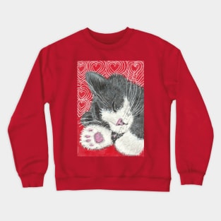 Sleeping kitten cat Crewneck Sweatshirt